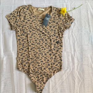 Abercrombie & Fitch Brown Black Bodysuit
